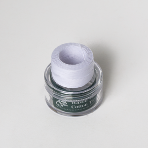 Waxed Linen Thread White Middle 0.5mm