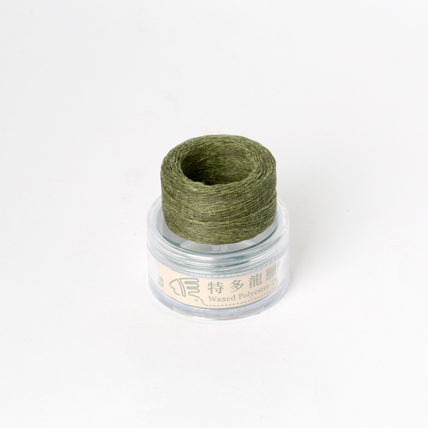 Waxed Thread Thin Moss 0.3mm